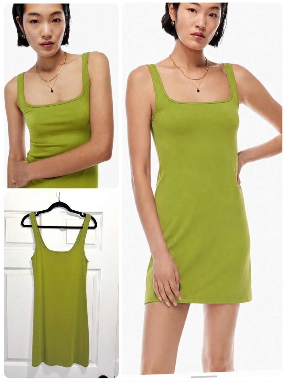 Aritzia Wilfred Trance Mini Dress Tank Top Style Succulent Green Size Medium